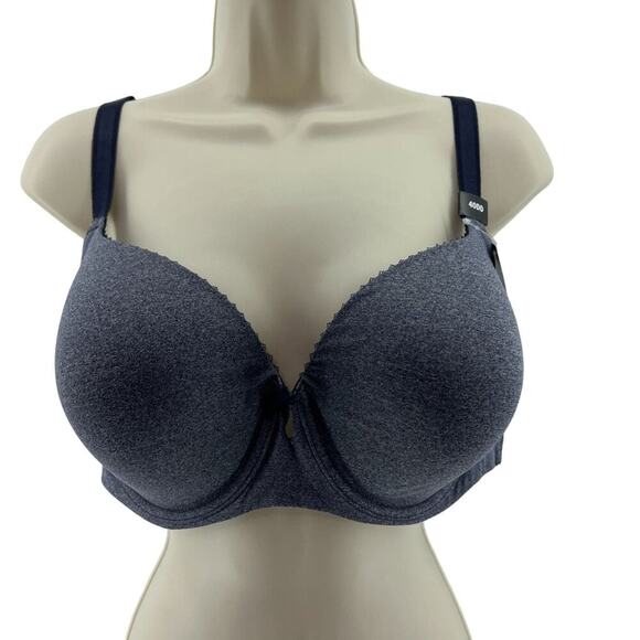 Torrid T-Shirt Lightly Lined Heather Straight Back Bra 40DD - Picture 1 of 7